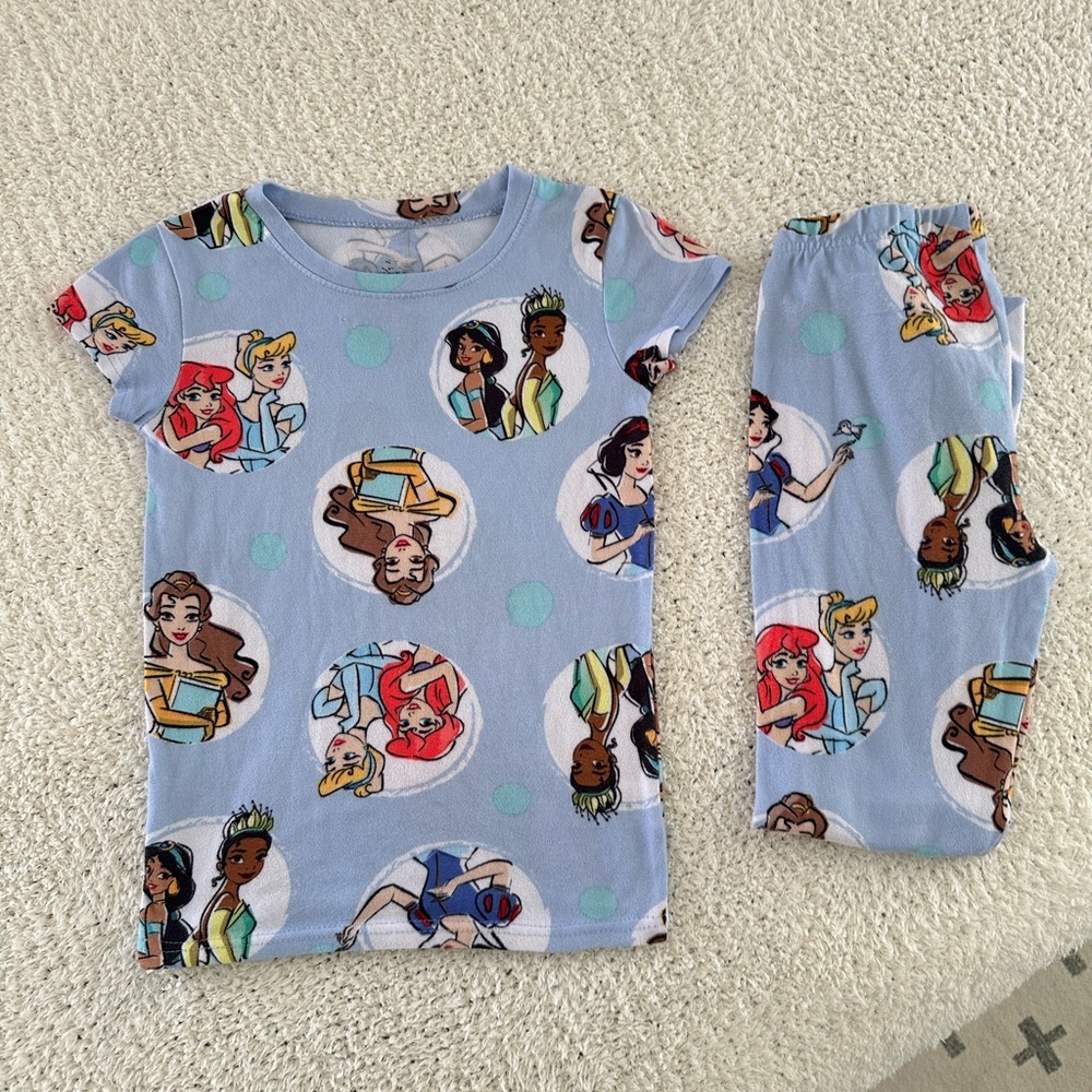 Disney Blue Cartoon Character Pajama Set